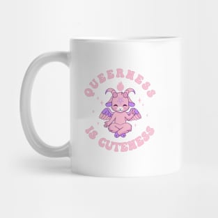 Queerness is Cuetness Cute Queer Baphomet Mug